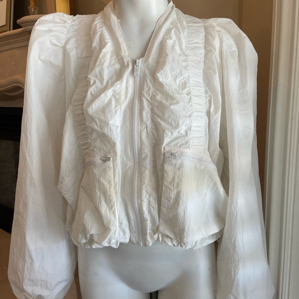 Sporty and Chic White Bomber Jacket for Women